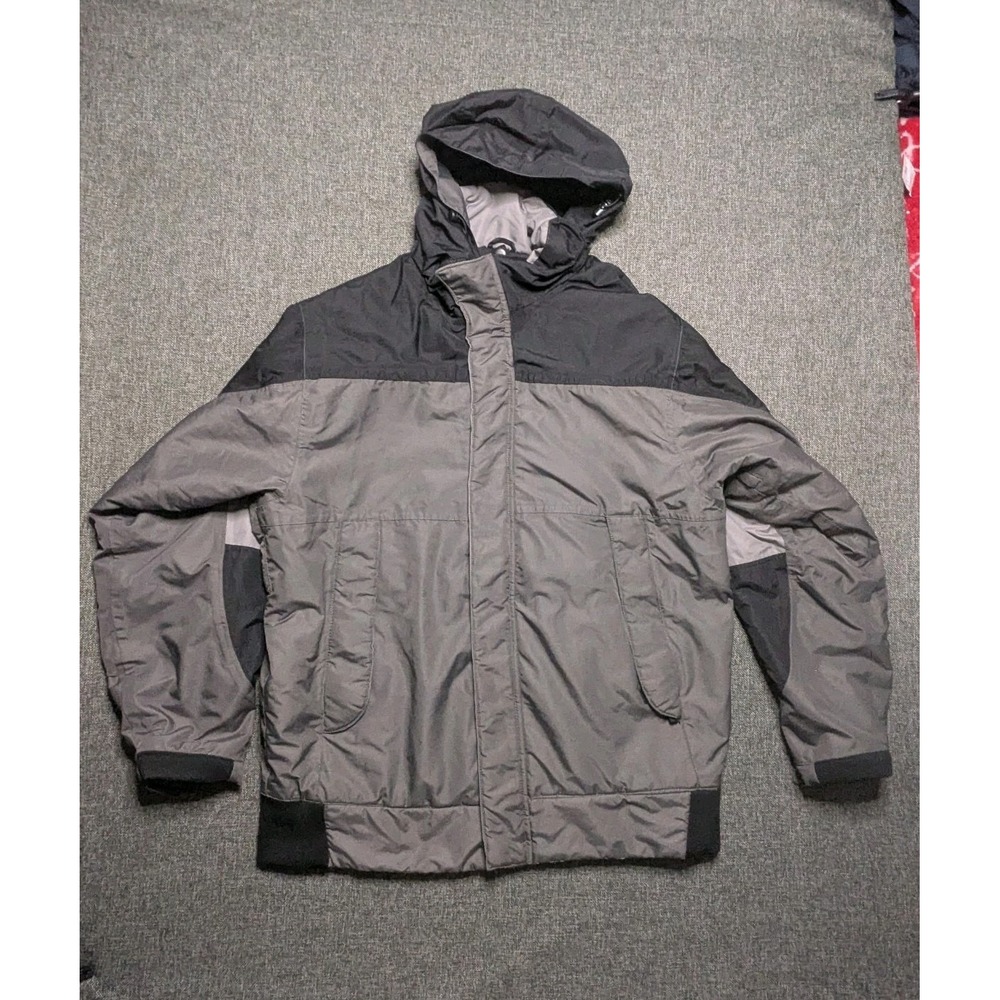 Cintas Work Rain Jacket Men's Size Large Gray / Black Full Zip Winter Coat
